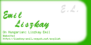 emil liszkay business card